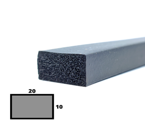 Uszczelka płaskownik porowaty 20x10 EPDM