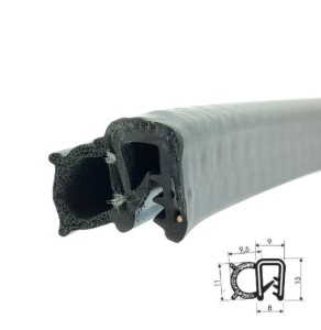 Uszczelka krawędziowa zbrojona T-57 z bocznym uszczelnieniem na krawędź 3-6 mm