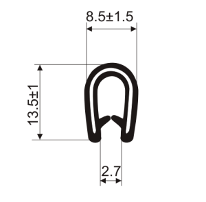 Uszczelka krawędziowa zbrojona osłona krawędzi T-4 na krawędź 2-4 mm